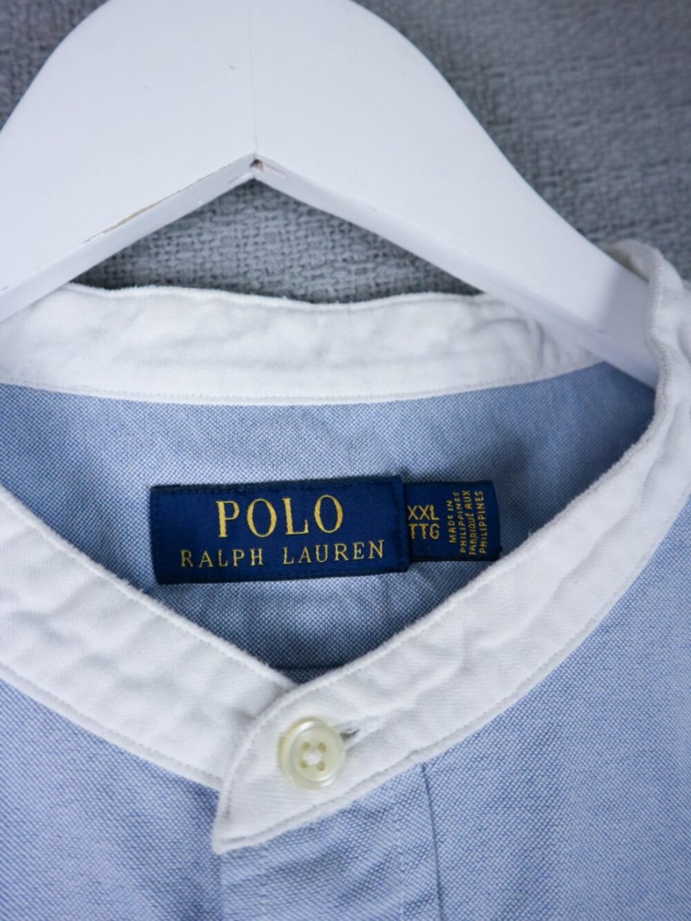 Polo Ralph Lauren Crest US Polo Mandarin Collar Button Up Mens XXL - Picture 5 of 9